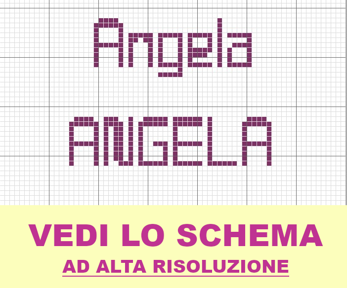 Angela punto croce