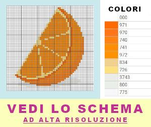 arancia spicchio punto croce