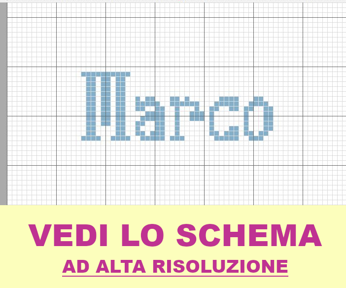 Marco in minuscolo apunto croce